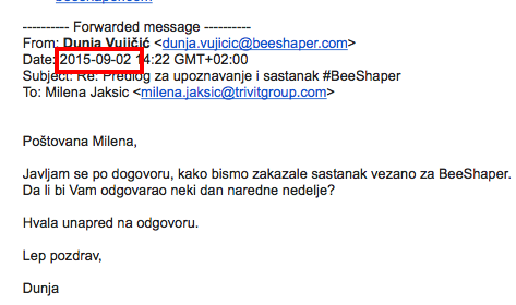 Fwd: Predlog za upoznavanje i sastanak #BeeShaper - gaga.djermanovic@gmail.com - Gmail 2015-11-06 16-58-40